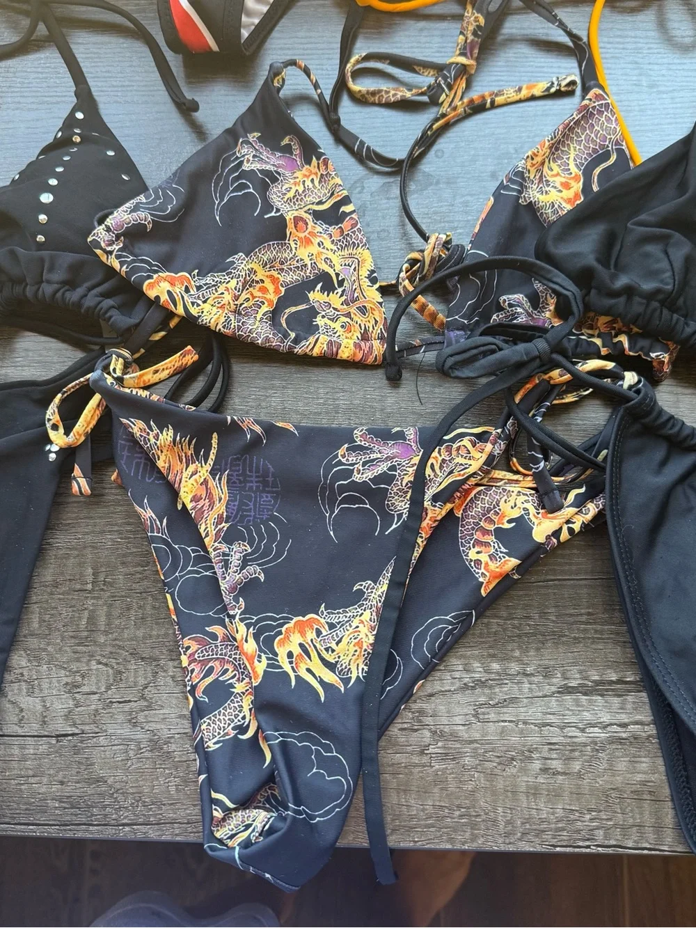 Women's Mixed-Color Bikini Swimwear Set - Multiple Styles